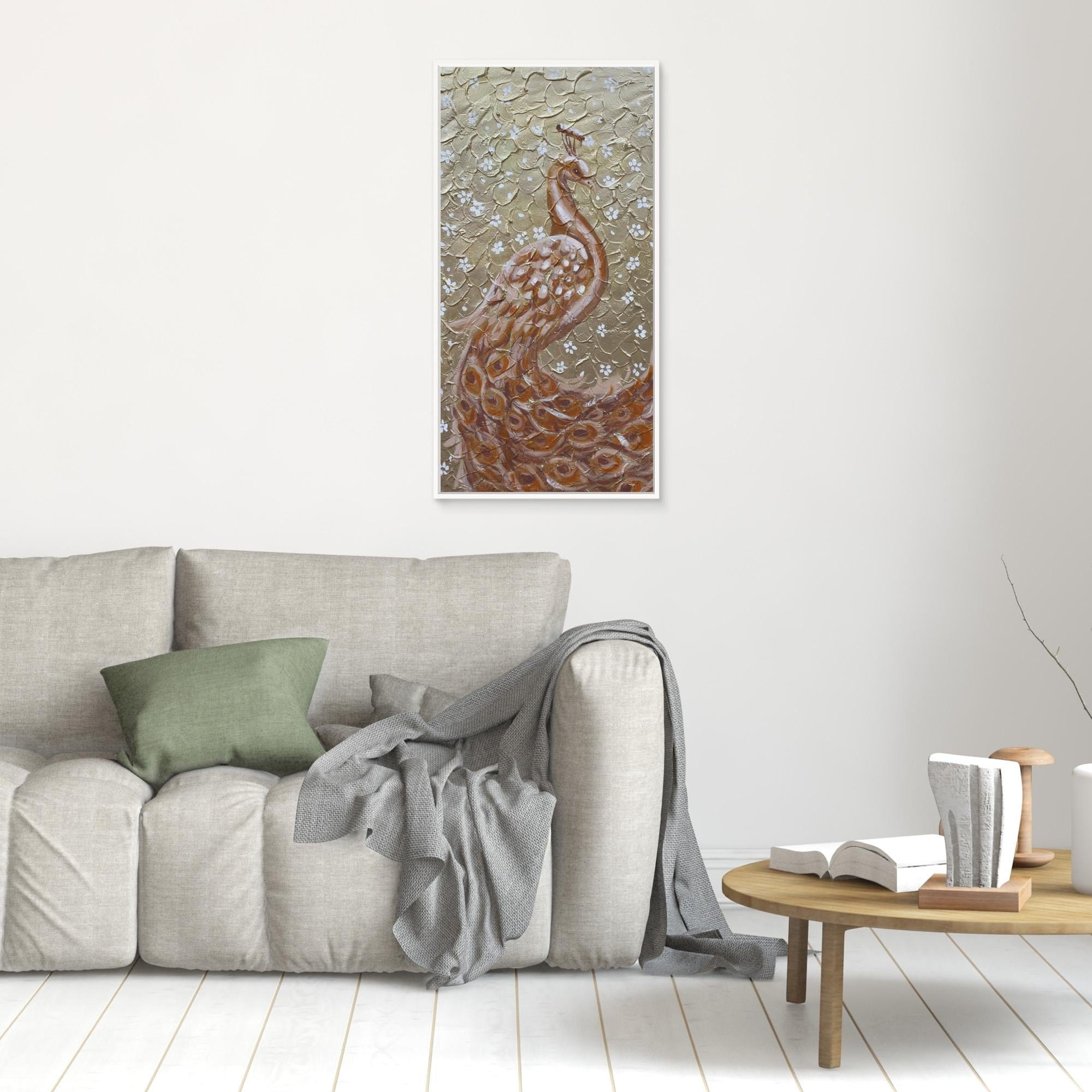 The Golden Peacock Original Painting