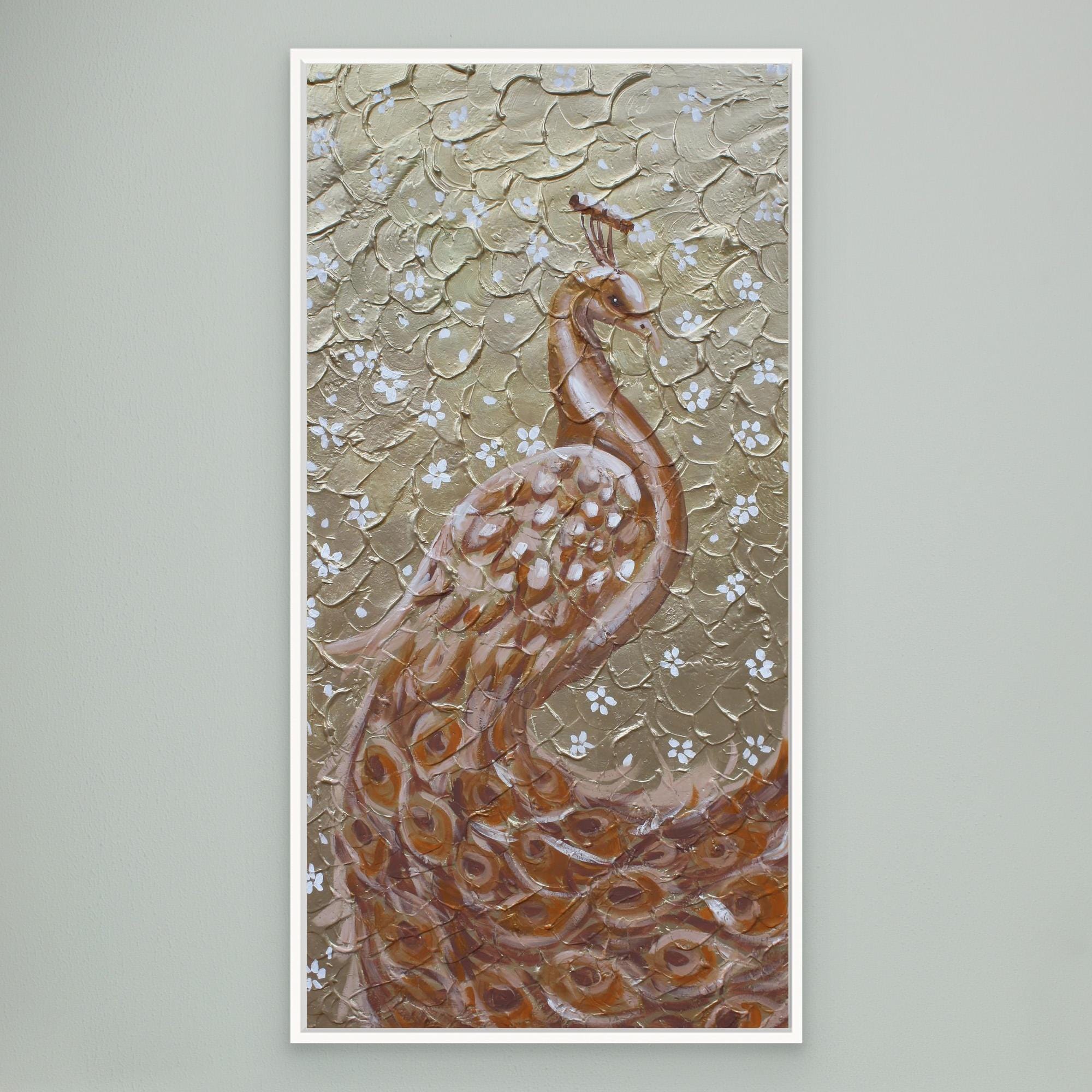 The Golden Peacock Original Painting